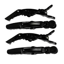 Glide hair tools plastic sectioning clips 4pk black