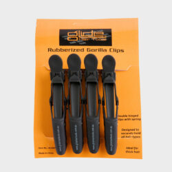 Glide hair tools rubberized gorilla clips 4pk