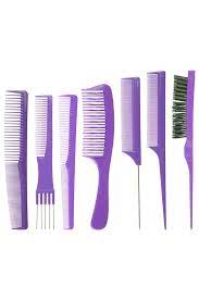 Salon smart folding comb set purple 7pc