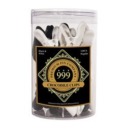 999 crocodile clips black & white 10pc