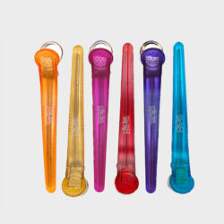 Glide hair tools coloured long sectioning clips 6pk
