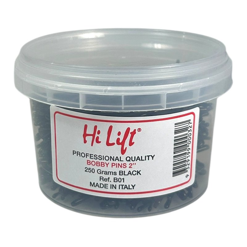Hi Lift Bobby Pins Black 250g Tub